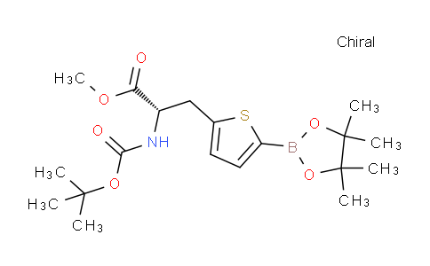CAS No. 942070-96-4, (S)-Methyl 2-((tert-butoxycarbonyl)amino)-3-(5-(4,4,5,5-tetramethyl-1,3,2-dioxaborolan-2-yl)thiophen-2-yl)propanoate