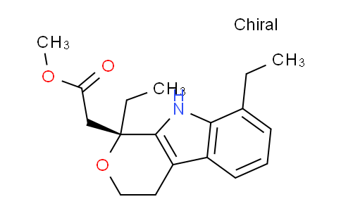 CAS No. 200880-31-5, (S)-Methyl 2-(1,8-diethyl-1,3,4,9-tetrahydropyrano[3,4-b]indol-1-yl)acetate