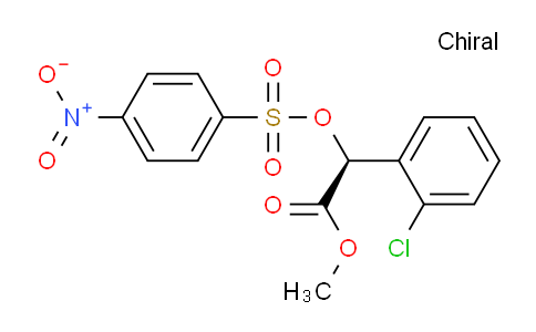 CAS No. 223123-80-6, (S)-Methyl 2-(2-chlorophenyl)-2-(((4-nitrophenyl)sulfonyl)oxy)acetate