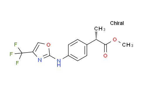 CAS No. 1217896-44-0, (S)-Methyl 2-(4-((4-(trifluoromethyl)oxazol-2-yl)amino)phenyl)propanoate