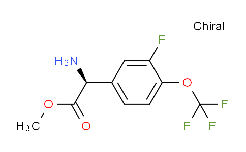 CAS No. 1703935-54-9, (S)-Methyl 2-amino-2-(3-fluoro-4-(trifluoromethoxy)phenyl)acetate