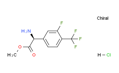 CAS No. 2061996-78-7, (S)-Methyl 2-amino-2-(3-fluoro-4-(trifluoromethyl)phenyl)acetate hydrochloride
