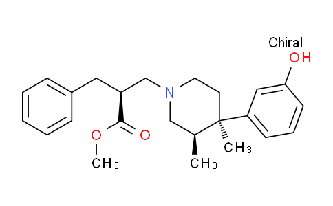 CAS No. 170098-29-0, (S)-Methyl 2-benzyl-3-((3R,4R)-4-(3-hydroxyphenyl)-3,4-dimethylpiperidin-1-yl)propanoate