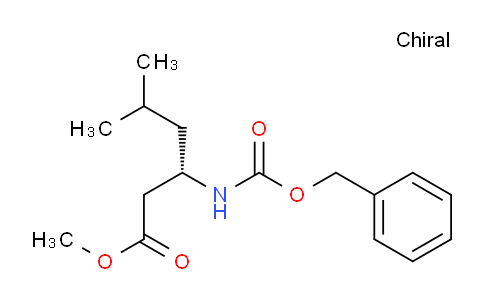 CAS No. 96386-94-6, (S)-Methyl 3-(((benzyloxy)carbonyl)amino)-5-methylhexanoate