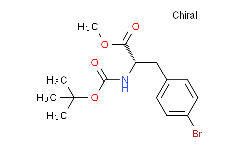 CAS No. 266306-18-7, (S)-Methyl 3-(4-bromophenyl)-2-((tert-butoxycarbonyl)amino)propanoate