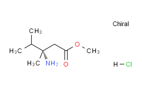 CAS No. 1439922-10-7, (S)-Methyl 3-amino-3,4-dimethylpentanoate hydrochloride