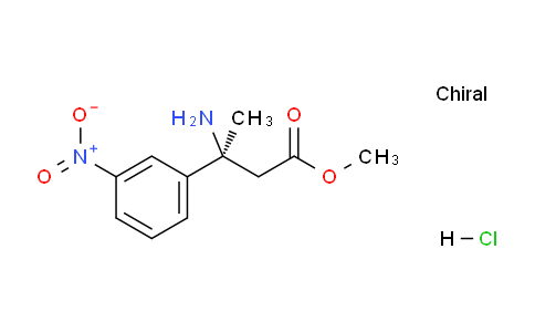 CAS No. 1363408-50-7, (S)-Methyl 3-amino-3-(3-nitrophenyl)butanoate hydrochloride