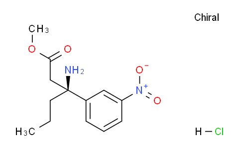 CAS No. 1363408-49-4, (S)-Methyl 3-amino-3-(3-nitrophenyl)hexanoate hydrochloride