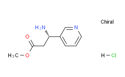 CAS No. 1217624-51-5, (S)-Methyl 3-amino-3-(pyridin-3-yl)propanoate hydrochloride