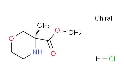 CAS No. 1434126-95-0, (S)-Methyl 3-methylmorpholine-3-carboxylate hydrochloride