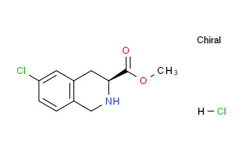 CAS No. 1956434-63-1, (S)-Methyl 6-chloro-1,2,3,4-tetrahydroisoquinoline-3-carboxylate hydrochloride