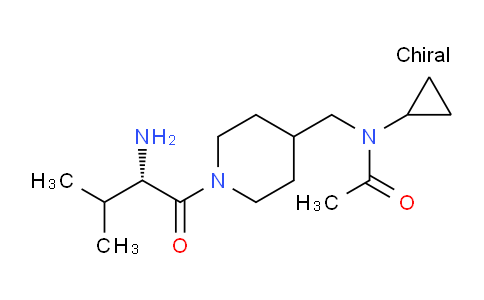 CAS No. 1354000-89-7, (S)-N-((1-(2-Amino-3-methylbutanoyl)piperidin-4-yl)methyl)-N-cyclopropylacetamide