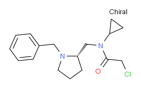 CAS No. 1354008-09-5, (S)-N-((1-Benzylpyrrolidin-2-yl)methyl)-2-chloro-N-cyclopropylacetamide