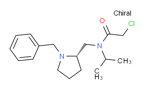 CAS No. 1353996-49-2, (S)-N-((1-Benzylpyrrolidin-2-yl)methyl)-2-chloro-N-isopropylacetamide