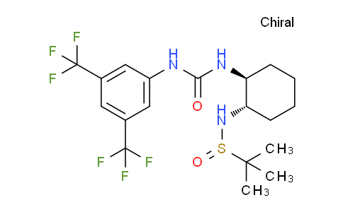 CAS No. 1120500-27-7, (S)-N-((1S,2S)-2-(3-(3,5-Bis(trifluoromethyl)phenyl)ureido)cyclohexyl)-2-methylpropane-2-sulfinamide