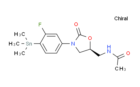 CAS No. 188975-86-2, (S)-N-((3-(3-Fluoro-4-(trimethylstannyl)phenyl)-2-oxooxazolidin-5-yl)methyl)acetamide