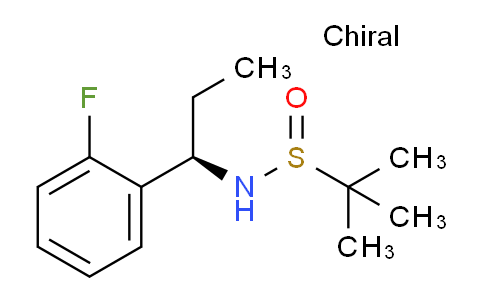 CAS No. 1448902-46-2, (S)-N-((R)-1-(2-Fluorophenyl)propyl)-2-methylpropane-2-sulfinamide