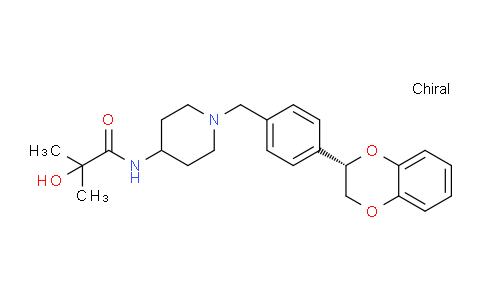 CAS No. 1400796-79-3, (S)-N-(1-(4-(2,3-Dihydrobenzo[b][1,4]dioxin-2-yl)benzyl)piperidin-4-yl)-2-hydroxy-2-methylpropanamide
