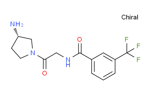 CAS No. 857650-90-9, (S)-N-(2-(3-Aminopyrrolidin-1-yl)-2-oxoethyl)-3-(trifluoromethyl)benzamide