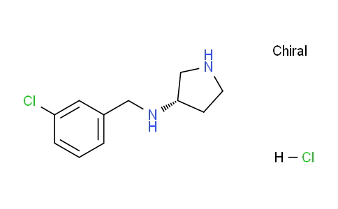 CAS No. 1264034-97-0, (S)-N-(3-Chlorobenzyl)pyrrolidin-3-amine hydrochloride