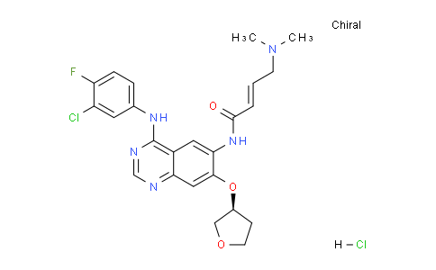CAS No. 1254955-21-9, (S)-N-(4-((3-Chloro-4-fluorophenyl)amino)-7-((tetrahydrofuran-3-yl)oxy)quinazolin-6-yl)-4-(dimethylamino)but-2-enamide hydrochloride(1:x)