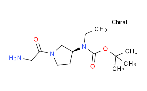 CAS No. 1354000-46-6, (S)-tert-Butyl (1-(2-aminoacetyl)pyrrolidin-3-yl)(ethyl)carbamate