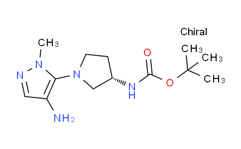 CAS No. 1338717-87-5, (S)-tert-Butyl (1-(4-amino-1-methyl-1H-pyrazol-5-yl)pyrrolidin-3-yl)carbamate