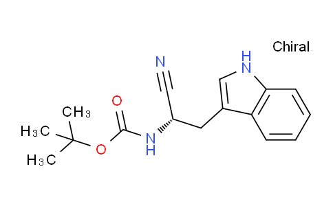 CAS No. 138165-79-4, (S)-tert-Butyl (1-cyano-2-(1H-indol-3-yl)ethyl)carbamate
