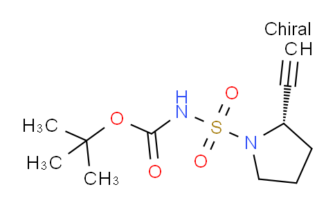 CAS No. 1108658-64-5, (S)-tert-Butyl (2-ethynylpyrrolidin-1-yl)sulfonylcarbamate