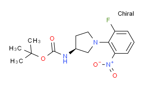 CAS No. 1233860-09-7, (S)-tert-Butyl 1-(2-fluoro-6-nitrophenyl)pyrrolidin-3-ylcarbamate