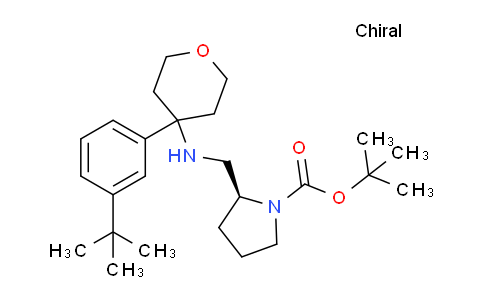 CAS No. 1956435-10-1, (S)-tert-Butyl 2-(((4-(3-(tert-butyl)phenyl)tetrahydro-2H-pyran-4-yl)amino)methyl)pyrrolidine-1-carboxylate
