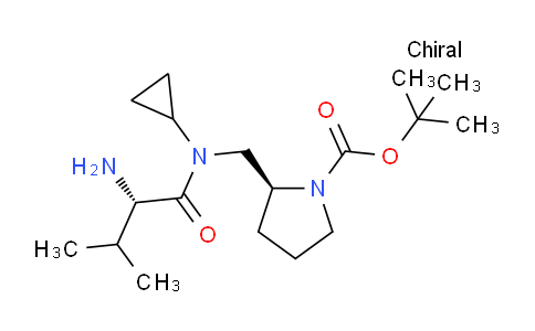CAS No. 1401665-15-3, (S)-tert-Butyl 2-(((S)-2-amino-N-cyclopropyl-3-methylbutanamido)methyl)pyrrolidine-1-carboxylate
