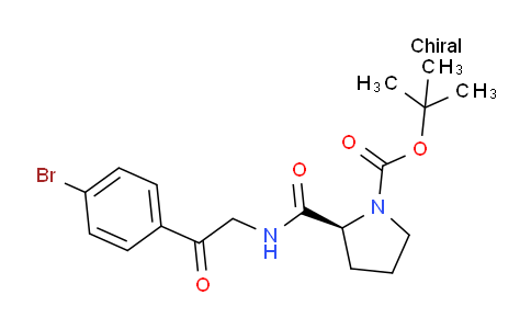 CAS No. 1007881-98-2, (S)-tert-Butyl 2-((2-(4-bromophenyl)-2-oxoethyl)carbamoyl)pyrrolidine-1-carboxylate