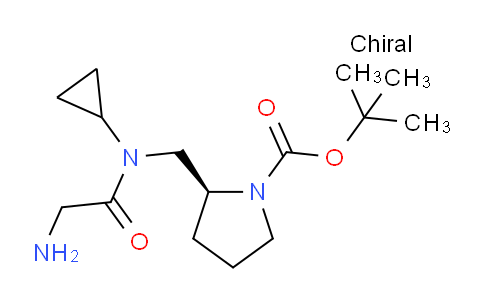 CAS No. 1353994-40-7, (S)-tert-Butyl 2-((2-amino-N-cyclopropylacetamido)methyl)pyrrolidine-1-carboxylate