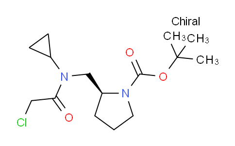 CAS No. 1353999-32-2, (S)-tert-Butyl 2-((2-chloro-N-cyclopropylacetamido)methyl)pyrrolidine-1-carboxylate