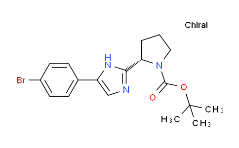 CAS No. 1007882-04-3, (S)-tert-Butyl 2-(5-(4-bromophenyl)-1H-imidazol-2-yl)pyrrolidine-1-carboxylate