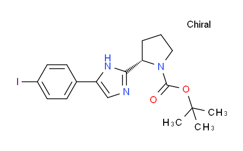 CAS No. 1242094-29-6, (S)-tert-Butyl 2-(5-(4-iodophenyl)-1H-imidazol-2-yl)pyrrolidine-1-carboxylate