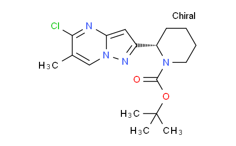 CAS No. 1956437-51-6, (S)-tert-Butyl 2-(5-chloro-6-methylpyrazolo[1,5-a]pyrimidin-2-yl)piperidine-1-carboxylate