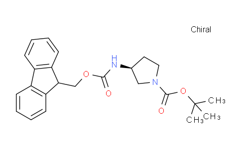 CAS No. 307531-88-0, (S)-tert-Butyl 3-((((9H-fluoren-9-yl)methoxy)carbonyl)amino)pyrrolidine-1-carboxylate