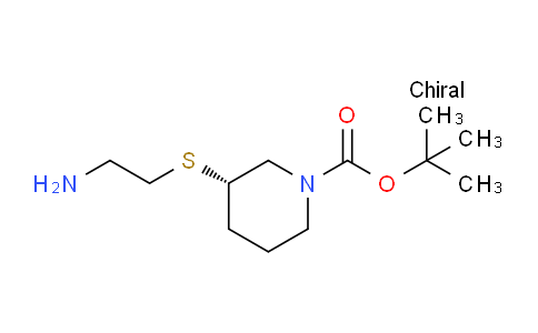 CAS No. 1353993-20-0, (S)-tert-Butyl 3-((2-aminoethyl)thio)piperidine-1-carboxylate