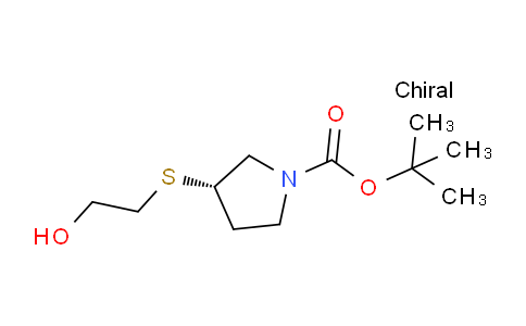 CAS No. 1354001-09-4, (S)-tert-Butyl 3-((2-hydroxyethyl)thio)pyrrolidine-1-carboxylate