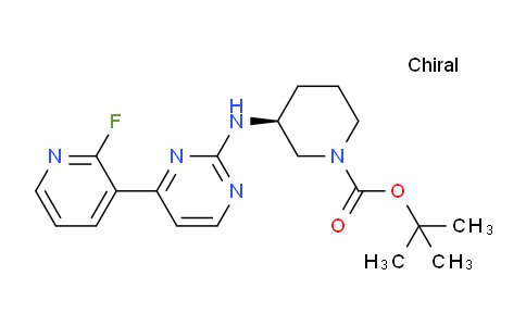 CAS No. 1630086-25-7, (S)-tert-Butyl 3-((4-(2-fluoropyridin-3-yl)pyrimidin-2-yl)amino)piperidine-1-carboxylate