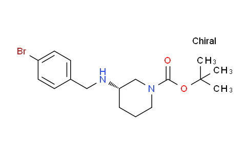 CAS No. 1338222-45-9, (S)-tert-Butyl 3-((4-bromobenzyl)amino)piperidine-1-carboxylate