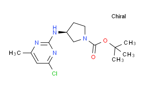 CAS No. 1264033-77-3, (S)-tert-Butyl 3-((4-chloro-6-methylpyrimidin-2-yl)amino)pyrrolidine-1-carboxylate