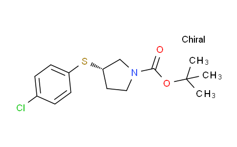 CAS No. 1289585-03-0, (S)-tert-Butyl 3-((4-chlorophenyl)thio)pyrrolidine-1-carboxylate