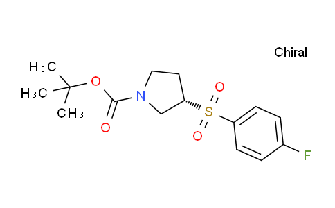 CAS No. 1289585-25-6, (S)-tert-Butyl 3-((4-fluorophenyl)sulfonyl)pyrrolidine-1-carboxylate