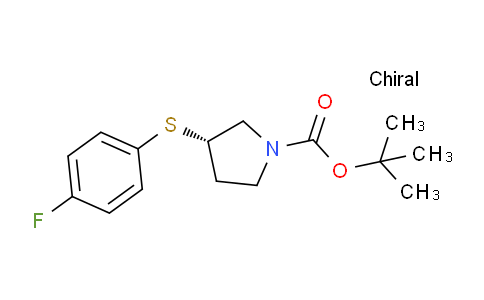 CAS No. 1289584-88-8, (S)-tert-Butyl 3-((4-fluorophenyl)thio)pyrrolidine-1-carboxylate