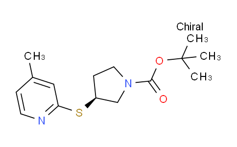 CAS No. 1354018-56-6, (S)-tert-Butyl 3-((4-methylpyridin-2-yl)thio)pyrrolidine-1-carboxylate