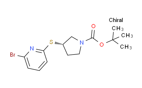 CAS No. 1354018-72-6, (S)-tert-Butyl 3-((6-bromopyridin-2-yl)thio)pyrrolidine-1-carboxylate