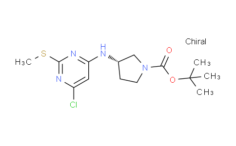 CAS No. 1264035-34-8, (S)-tert-Butyl 3-((6-chloro-2-(methylthio)pyrimidin-4-yl)amino)pyrrolidine-1-carboxylate